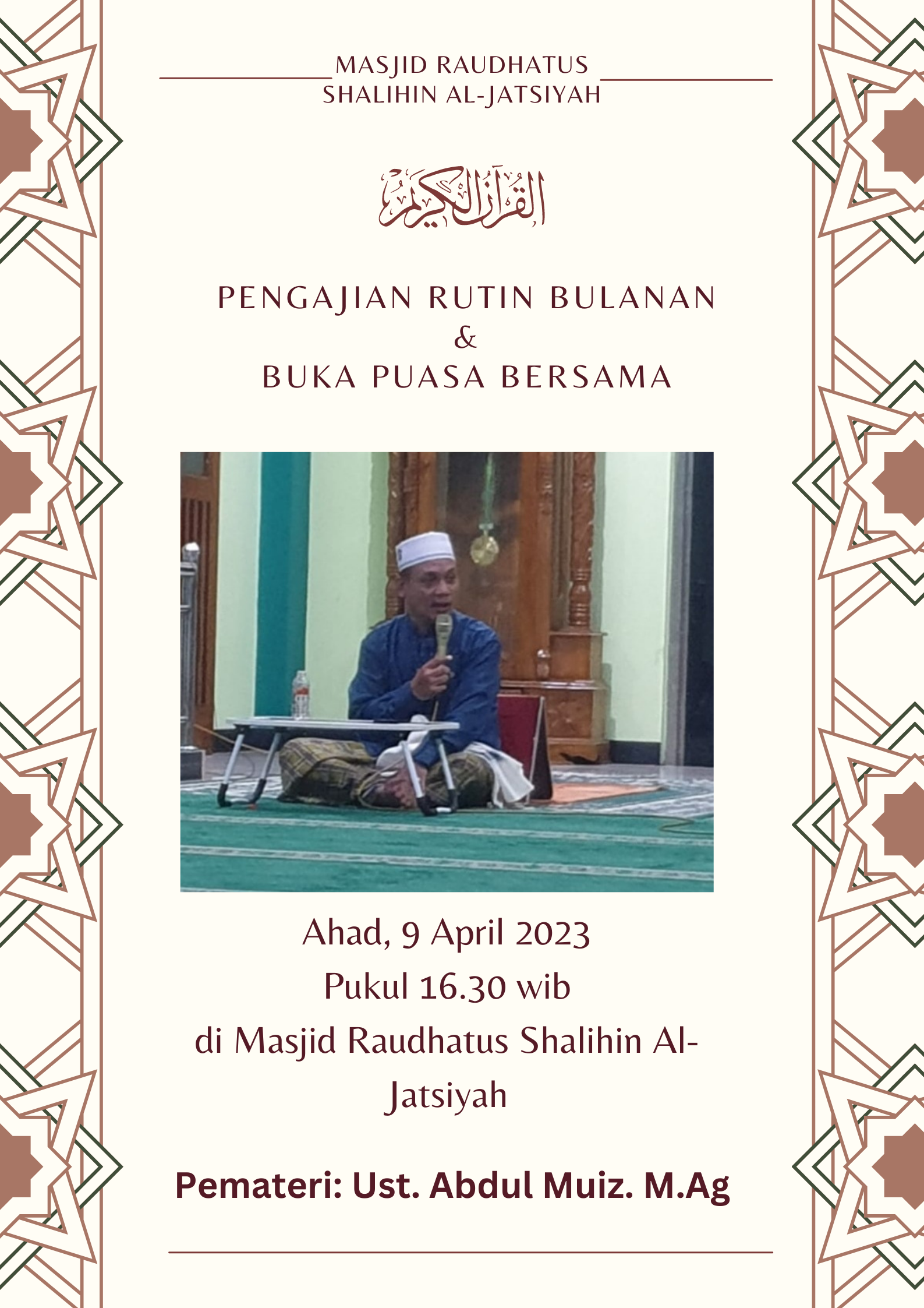 Pengajian rutin bulanan dan Buka Puasa Bersama